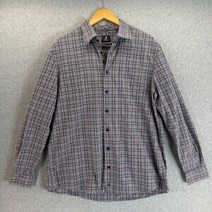 Johnnie-O Mens Large Plaid Celo Button Up Shirt Cotton Blue Long‎ Sleeves Casual